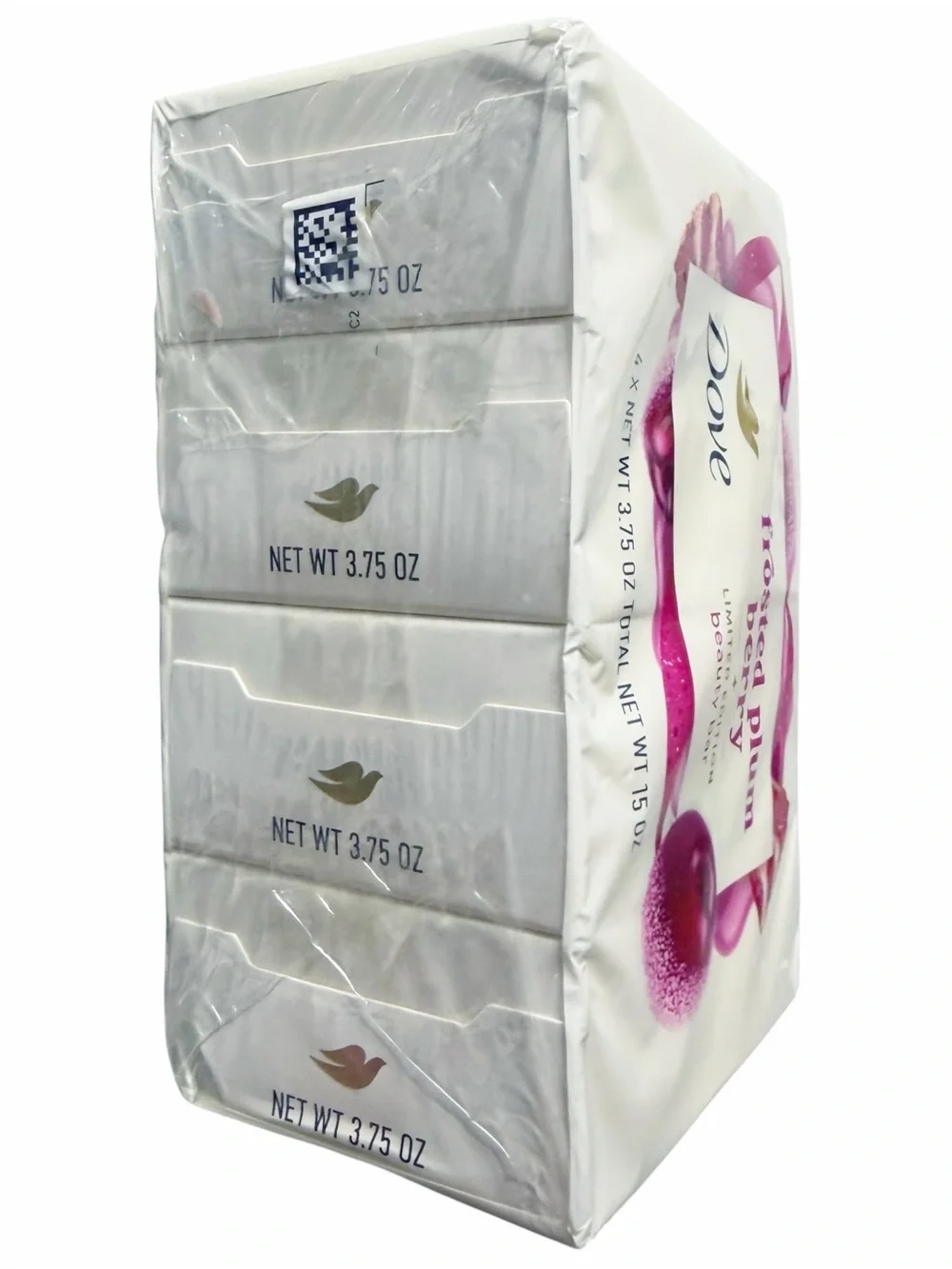 Dove FROSTED PLUM BERRY Limited Edition Beauty Bar Soap ~ 4 Bars New / Sealed